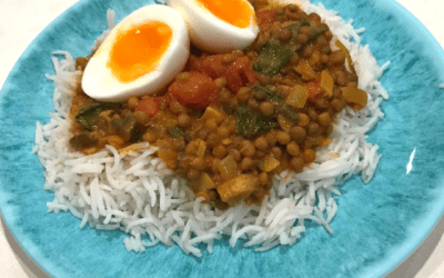 Lentil, Mushroom, and Egg Curry